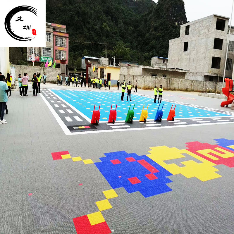 地板幼兒園懸浮地板室外籃球場(chǎng)操場(chǎng)羽毛球場(chǎng)懸浮拼裝地板廣州深圳久圳廠家批發(fā)